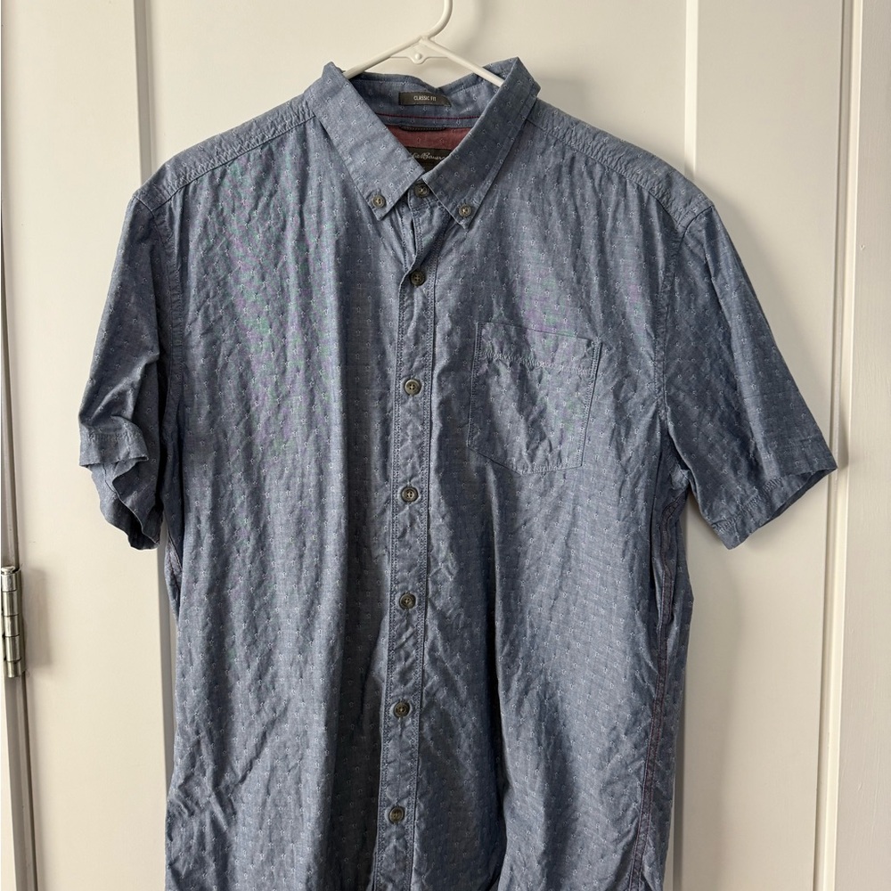 Men's Eddie Bauer Blue Button-Up Shirt